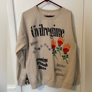 Civilregime Beige Crewneck-Size Large
